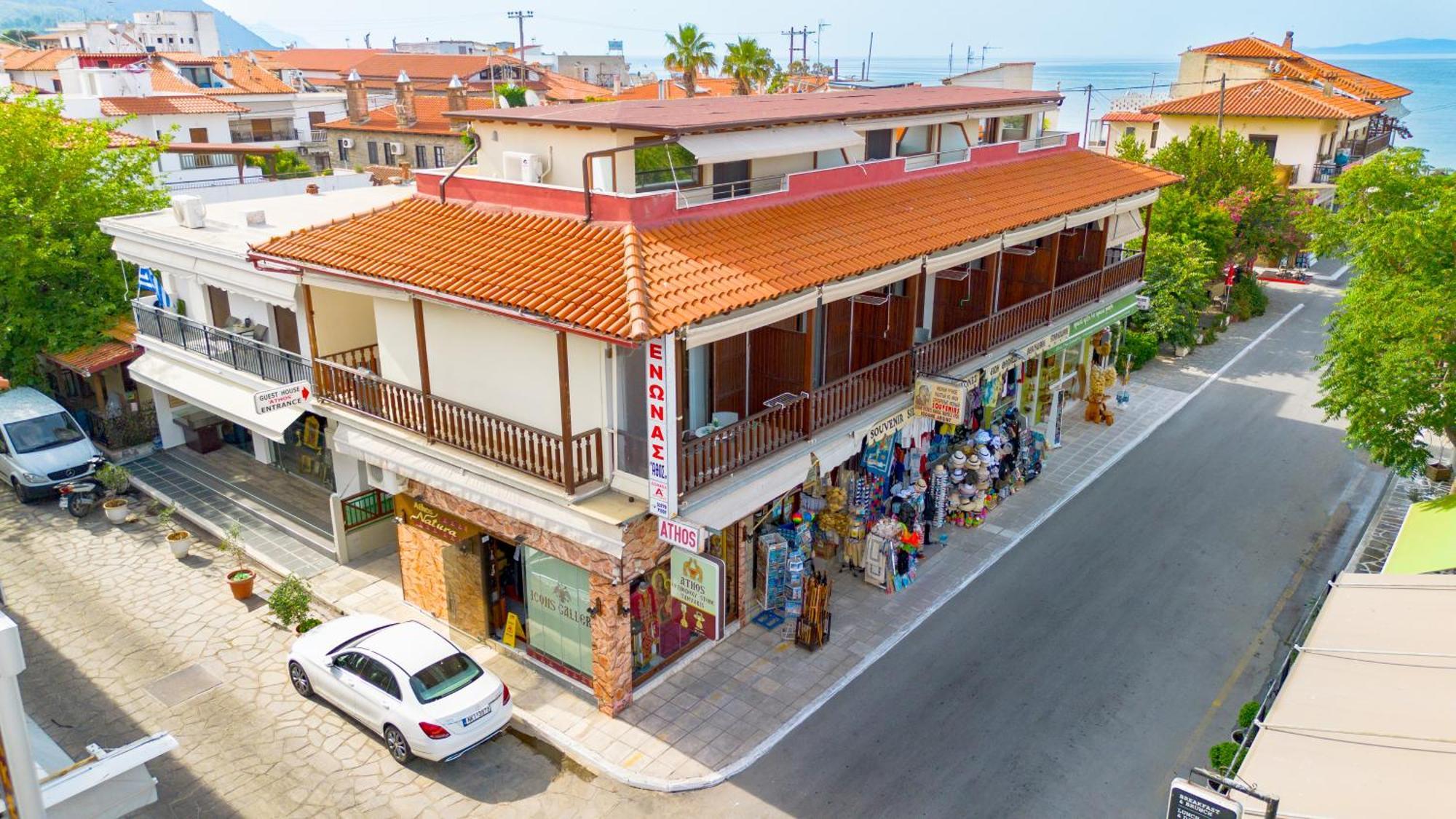 Athos Guest House Pansion Ouranoupoli Exterior foto